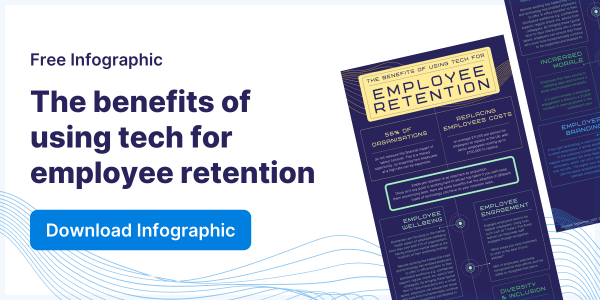 The benefits of using tech for employee retention Infographic